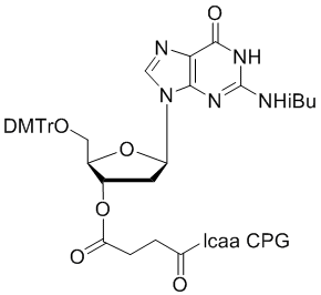 structure_N-5103-10 deoxy Guanosine (n-ibu) 3'-lcaa CPG 1000?