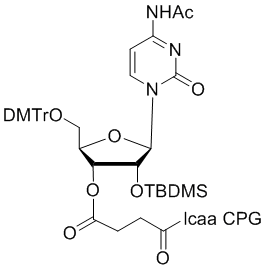 structure_N-6106-20 2'-tBDSilyl Cytidine (n-acetyl) 3'-lcaa CPG 2000?